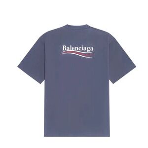 Balenciaga Men's Slate Gray Tee